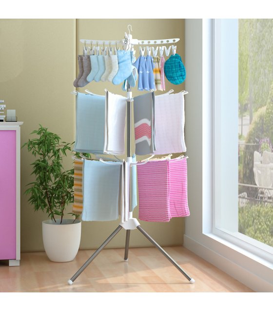 HD618 - Foldable Clothes Drying Rack Stainless Steel Adjustable
